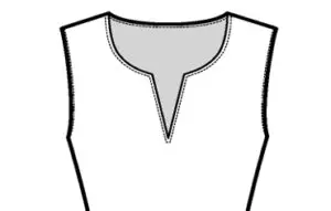 Sketch of a Caftan Neckline