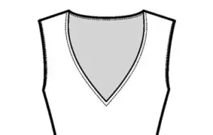 Sketch of a Deep V-Neckline
