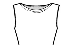 Sketch of a High Cowl Neckline