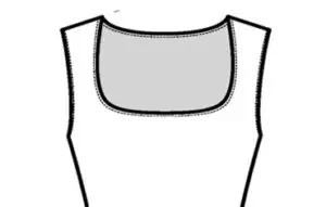 Sketch of a Horseshoe Neckline