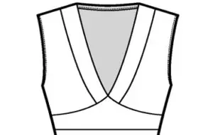 Sketch of a Kimono Neckline