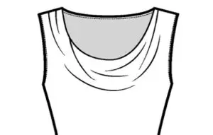 Sketch of a Low Cowl Neckline