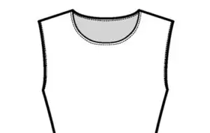 Sketch of an Oval Neckline