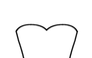 Sketch of a Strapless Neckline