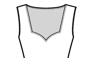 Sketch of a Sweetheart Neckline 2