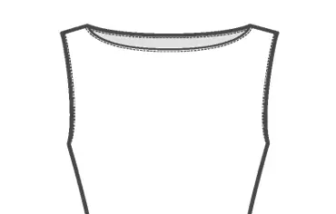 Sketch of a Wide Boat Neckline 2