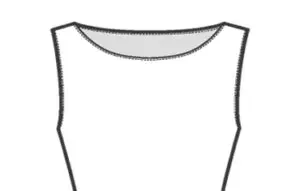 Sketch of a Wide Boat Neckline