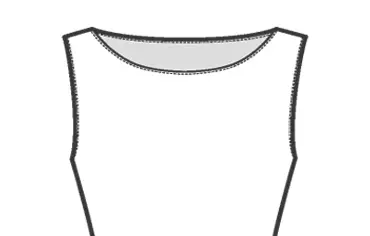 Sketch of a Wide Boat Neckline
