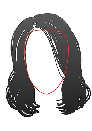Hairstyle for heart shaped face
