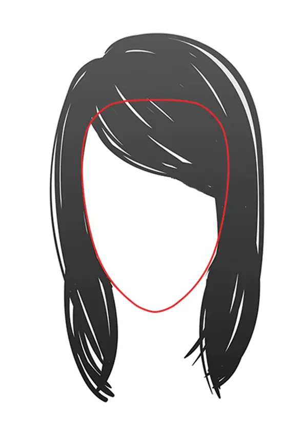 Hairstyle for heart shaped face