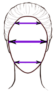 Diamond face proportions sketch