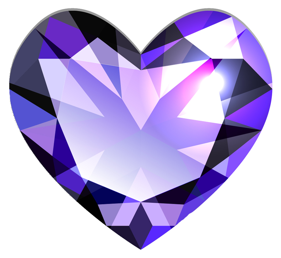 Heart face shape gem