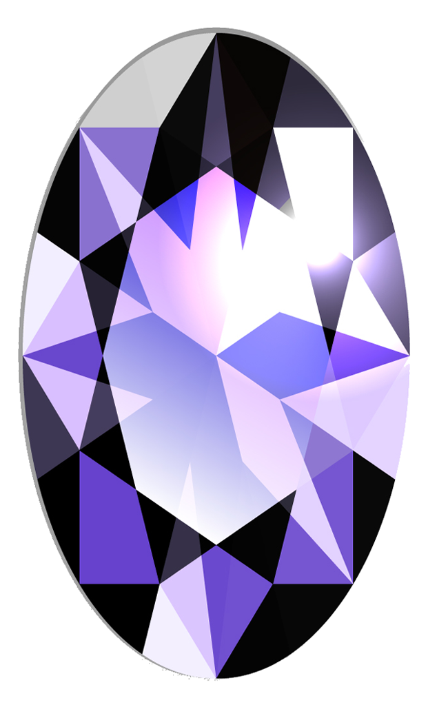 Oval face shape gem
