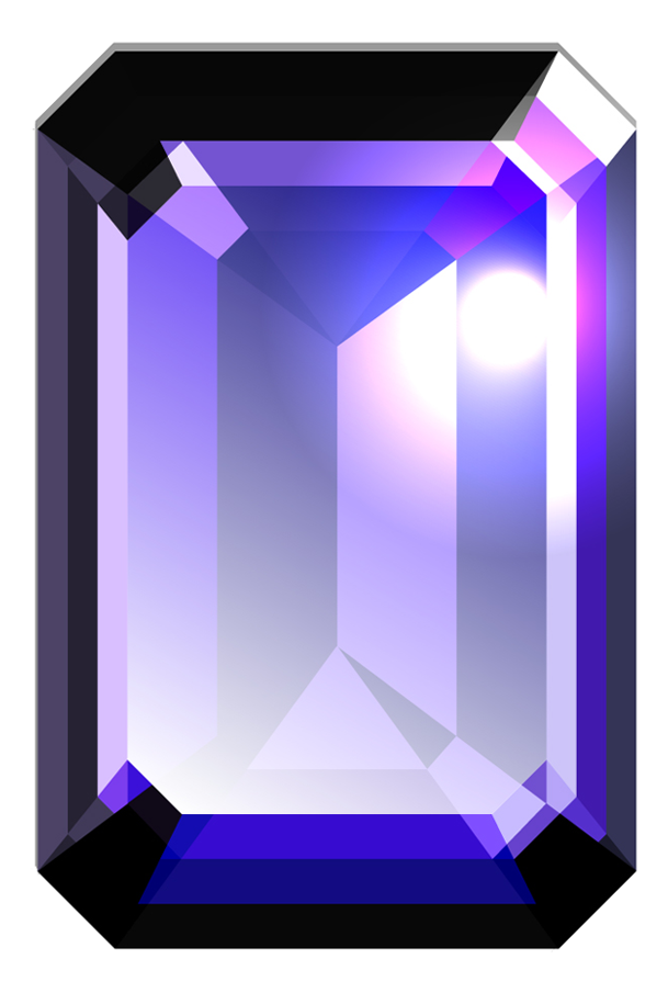Rectangle face shape gem