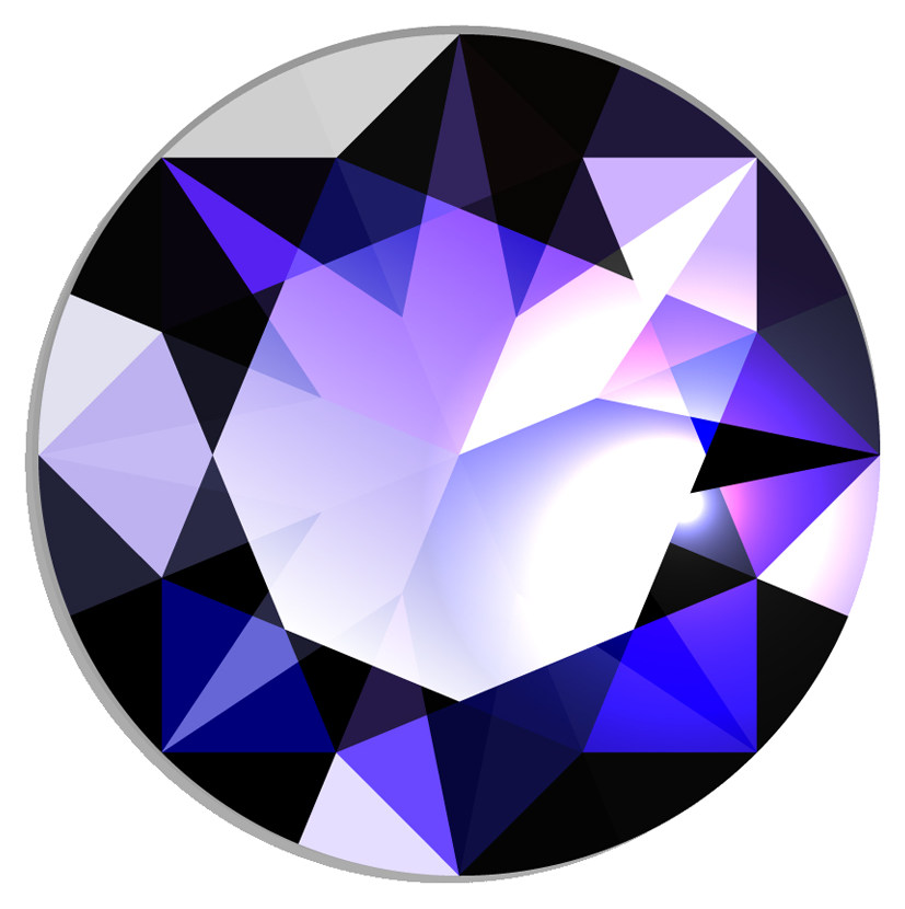 Round face shape gem