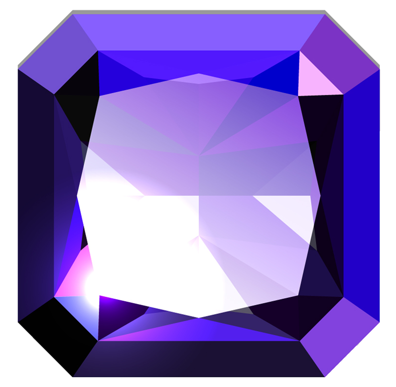 Square face shape gem