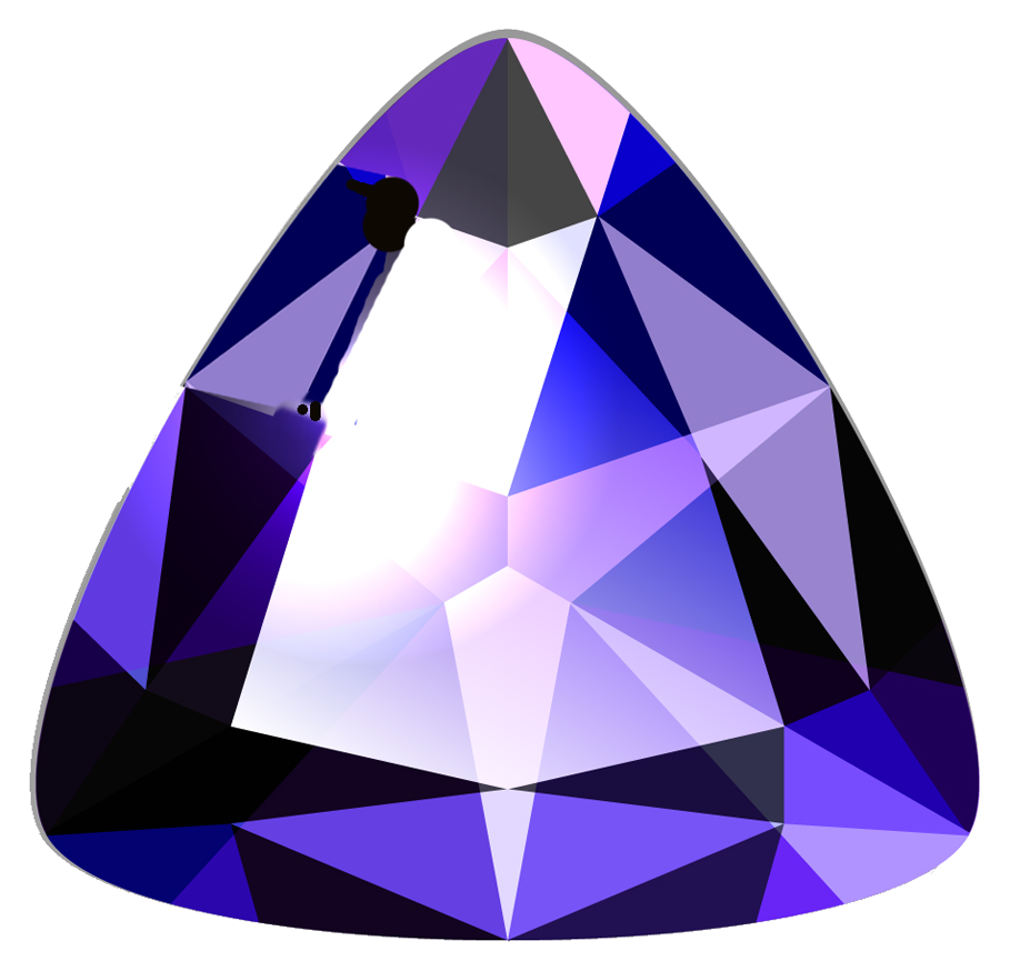 Triangle face shape gem